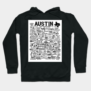 Austin Texas Map Hoodie